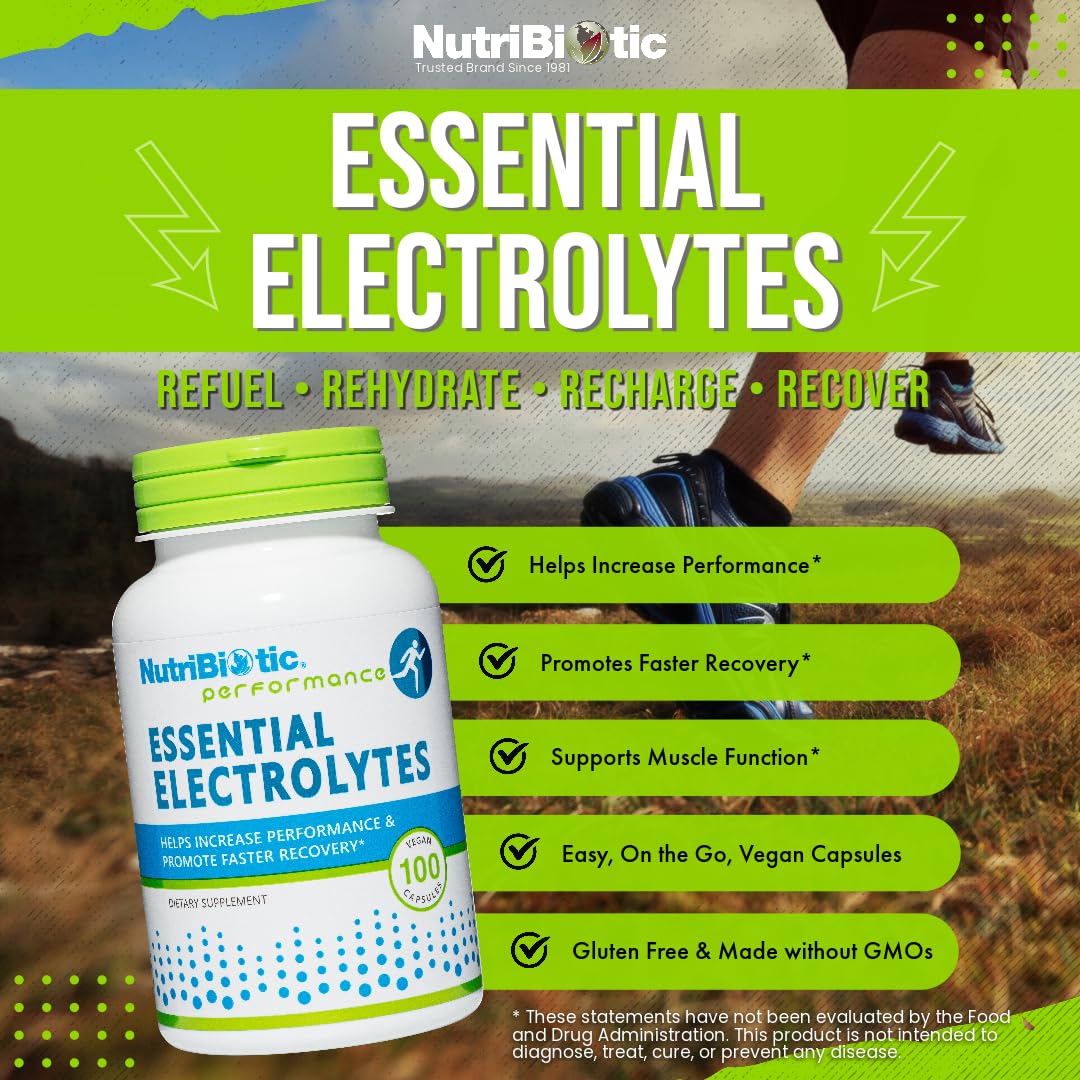 Foto 5 pulgar | Suplemento Nutribiotic Essential Electrolytes 100 Cápsulas - Venta Internacional.