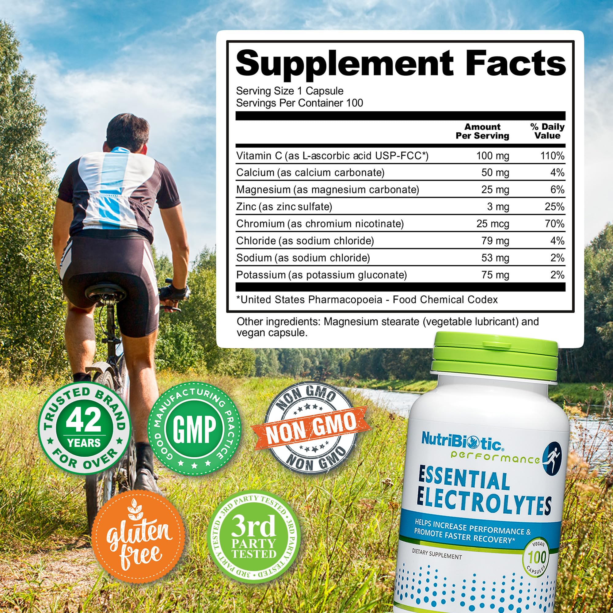 Foto 6 pulgar | Suplemento Nutribiotic Essential Electrolytes 100 Cápsulas - Venta Internacional.