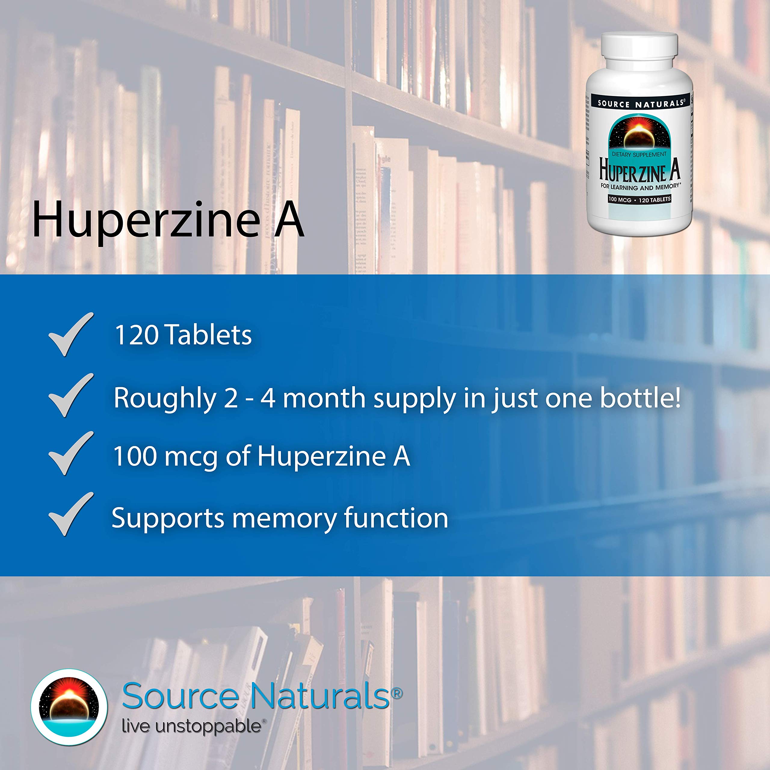 Foto 6 pulgar | Huperzina A De Supplement Source Naturals, 100 Mcg, 120 Tabletas - Venta Internacional.