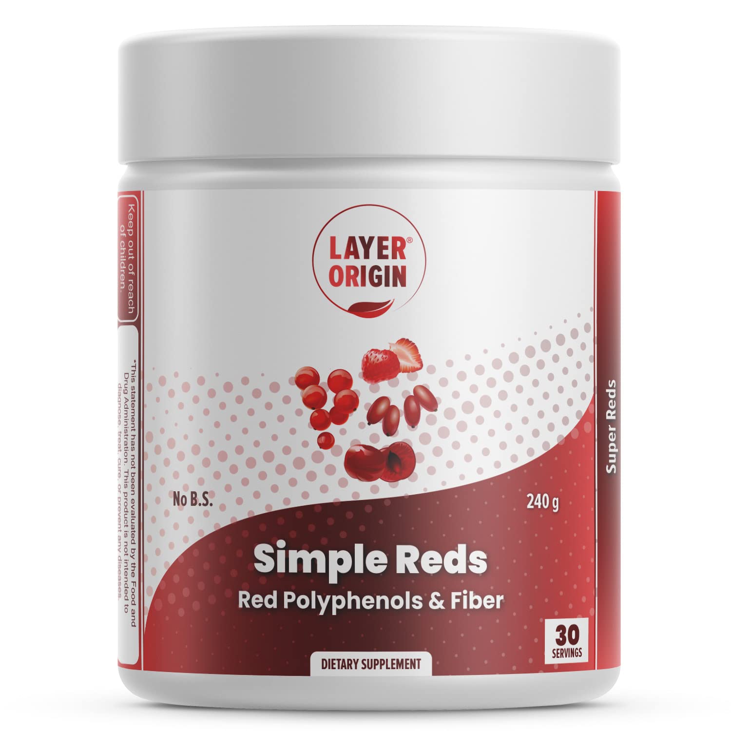Foto 2 pulgar | Polvo De Fruta Orgánica Supplement Layer Origin Simple Reds - Venta Internacional.