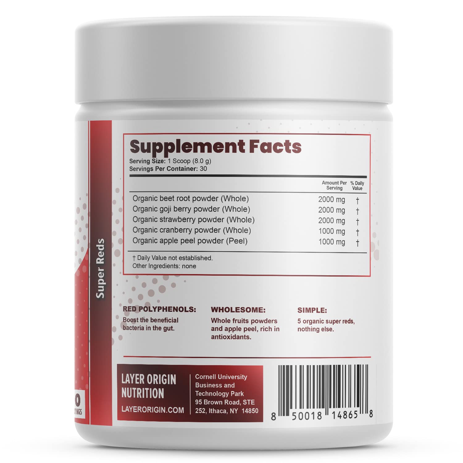 Foto 7 pulgar | Polvo De Fruta Orgánica Supplement Layer Origin Simple Reds - Venta Internacional.