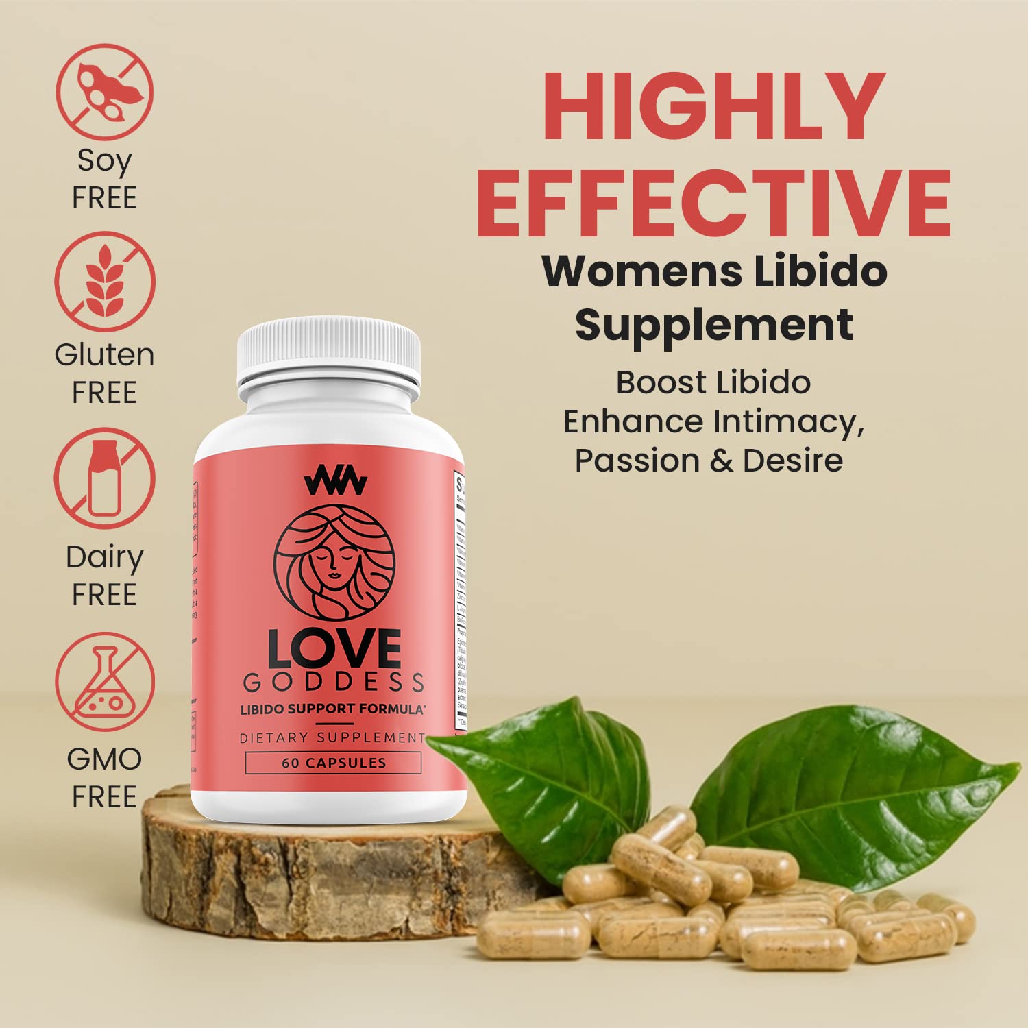 Foto 4 pulgar | Suplemento Warped Wellness Love Goddess Libido Boost Women - Venta Internacional.