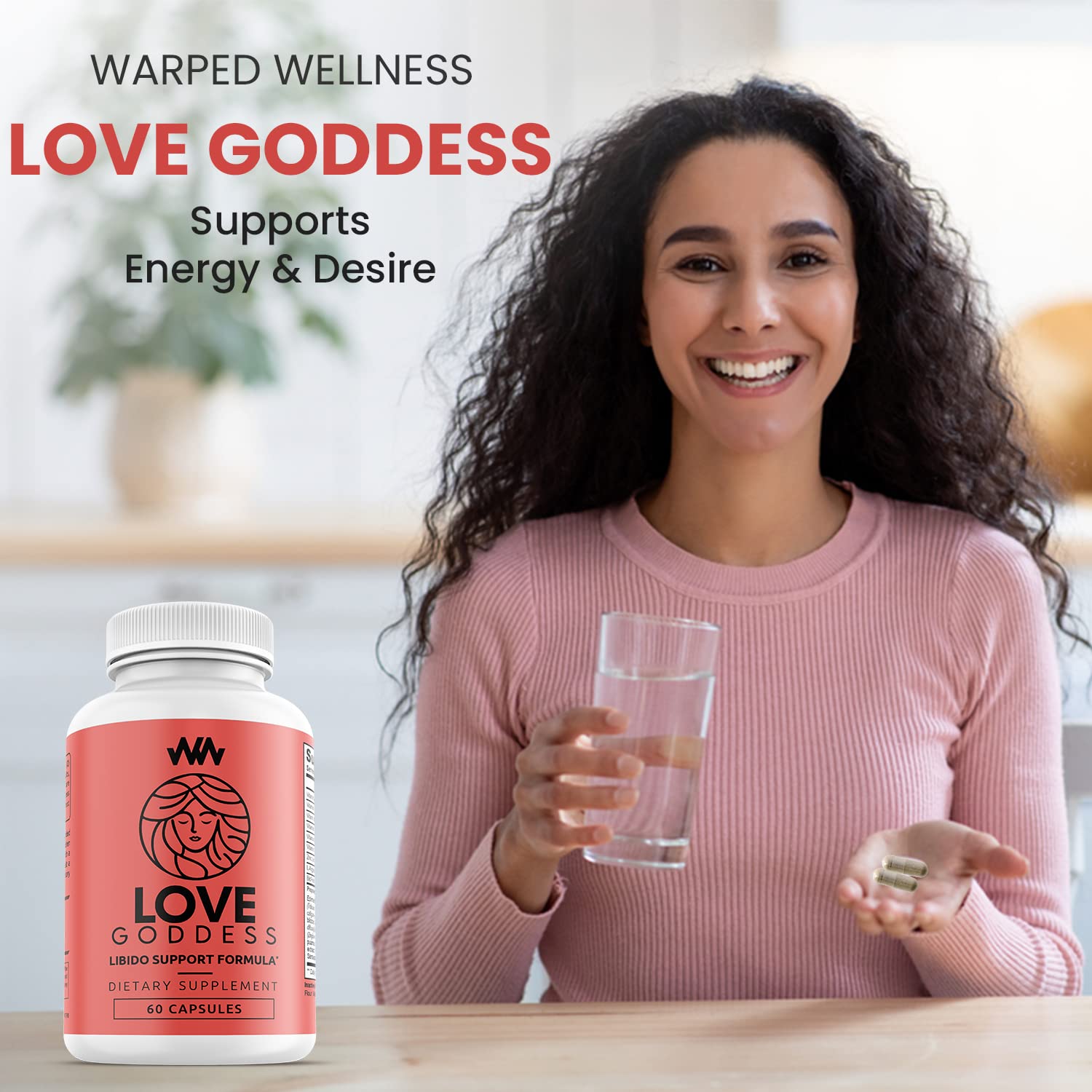 Foto 7 pulgar | Suplemento Warped Wellness Love Goddess Libido Boost Women - Venta Internacional.