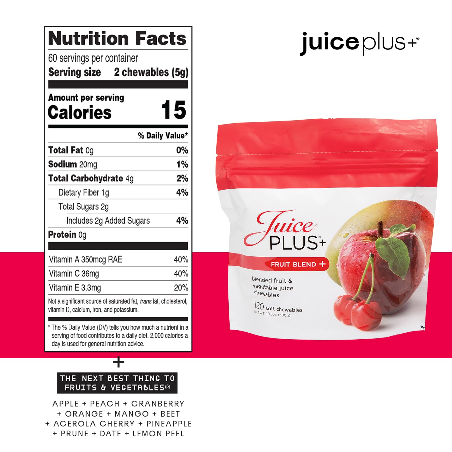 Foto 3 pulgar | Gomitas Blandas Masticables Con Mezcla De Frutas Supplement Juice Plus+ - Venta Internacional.