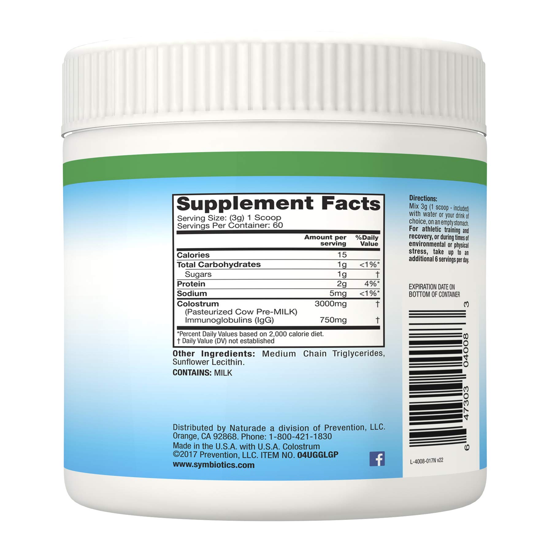 Foto 3 pulgar | Suplemento Symbiotics Colostrum Plus Powder 180 G Immunity - Venta Internacional.