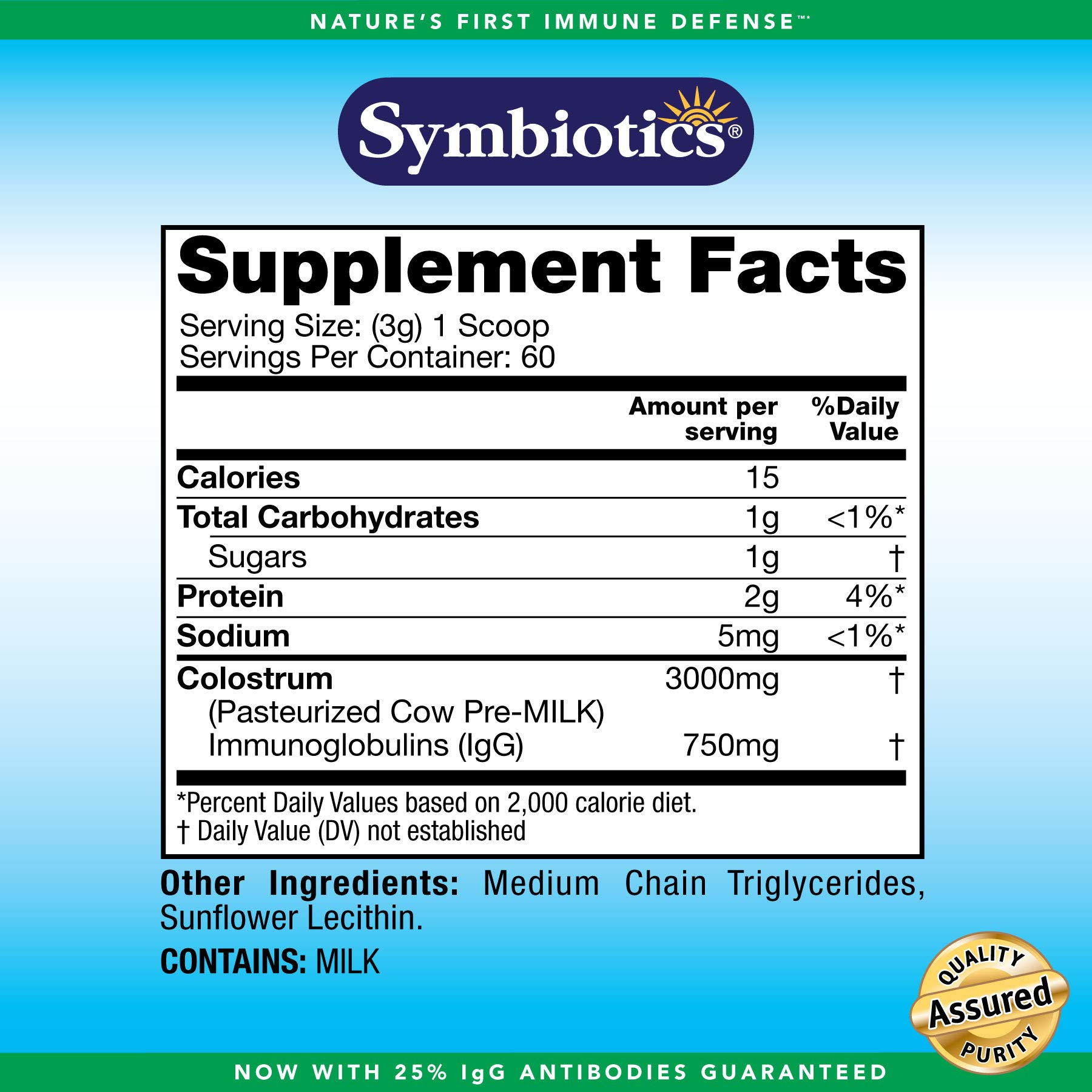 Foto 4 | Suplemento Symbiotics Colostrum Plus Powder 180 G Immunity - Venta Internacional.