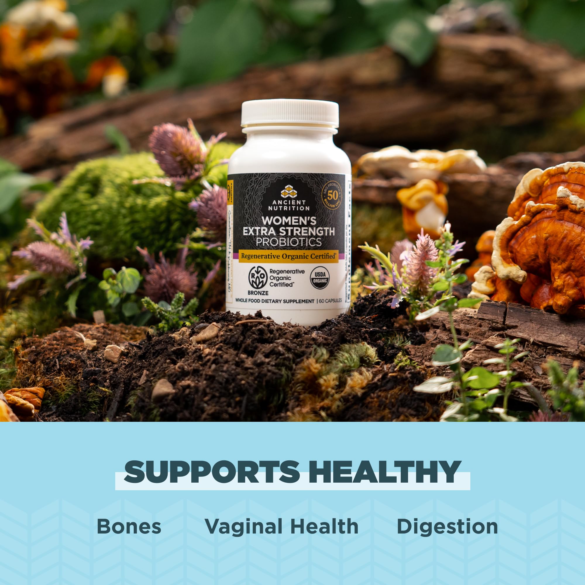 Foto 4 pulgar | Probiotics Ancient Nutrition, Regenerativos, Orgánicos, Para Mujeres, 60 Unidades - Venta Internacional.