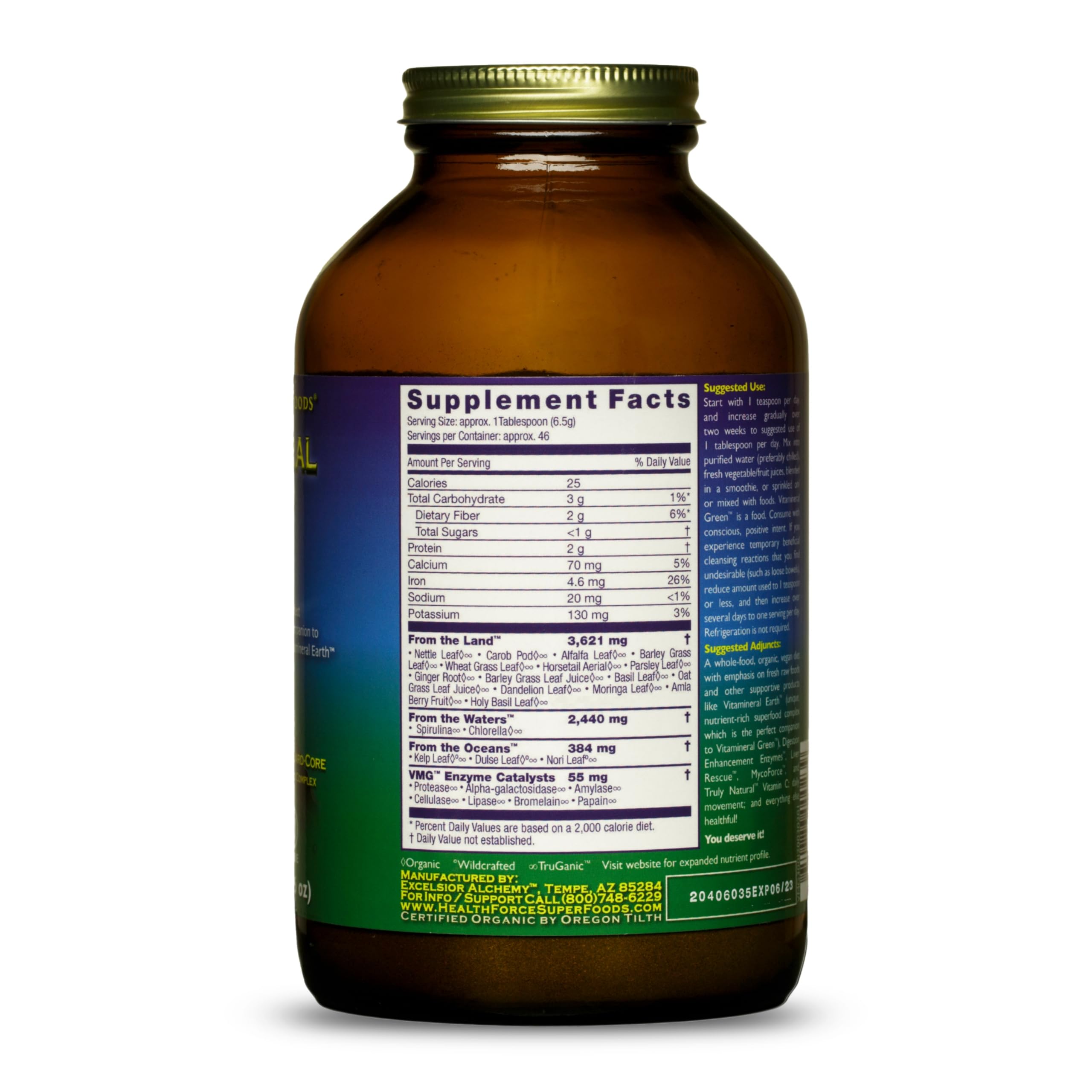 Foto 3 pulgar | Suplemento Mineral Healthforce Superfoods Vitamineral Green 300 G - Venta Internacional.