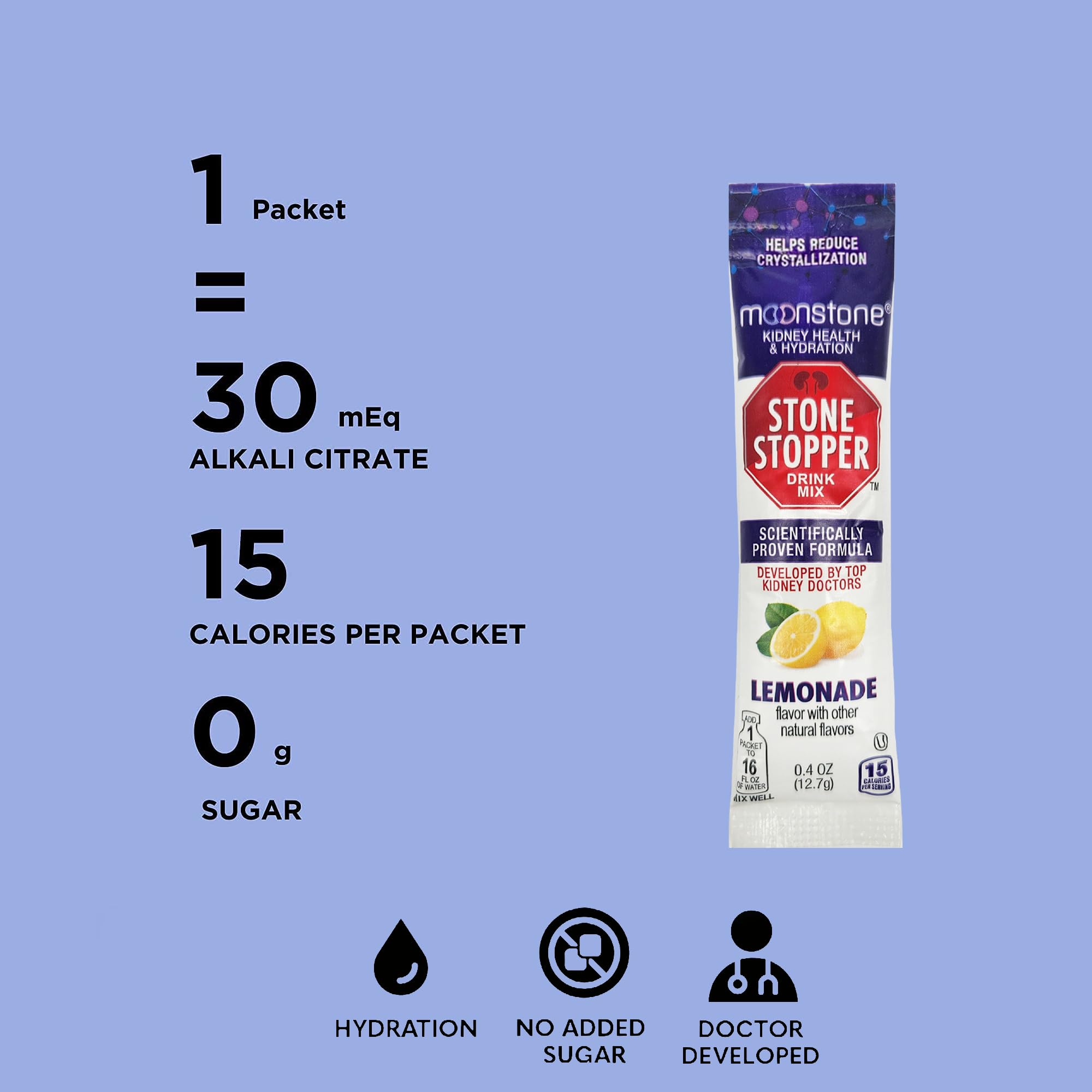 Foto 4 pulgar | Drink Mix Moonstone Stone Stopper Lemonade, Suministro De 15 Días - Venta Internacional.