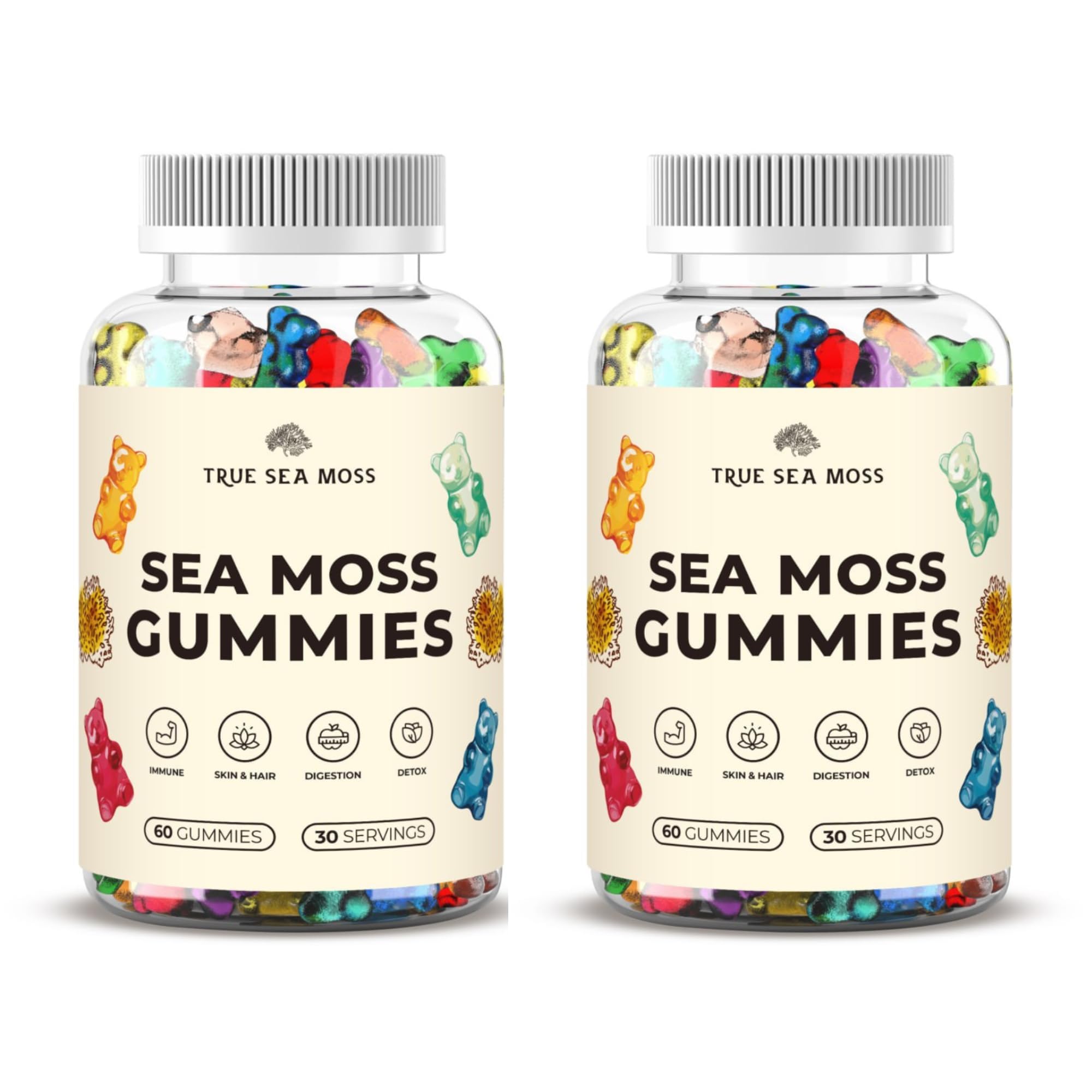 Foto 2 pulgar | Suplemento De Gomitas Trueseamoss Sea Moss 60 Unidades - Venta Internacional.