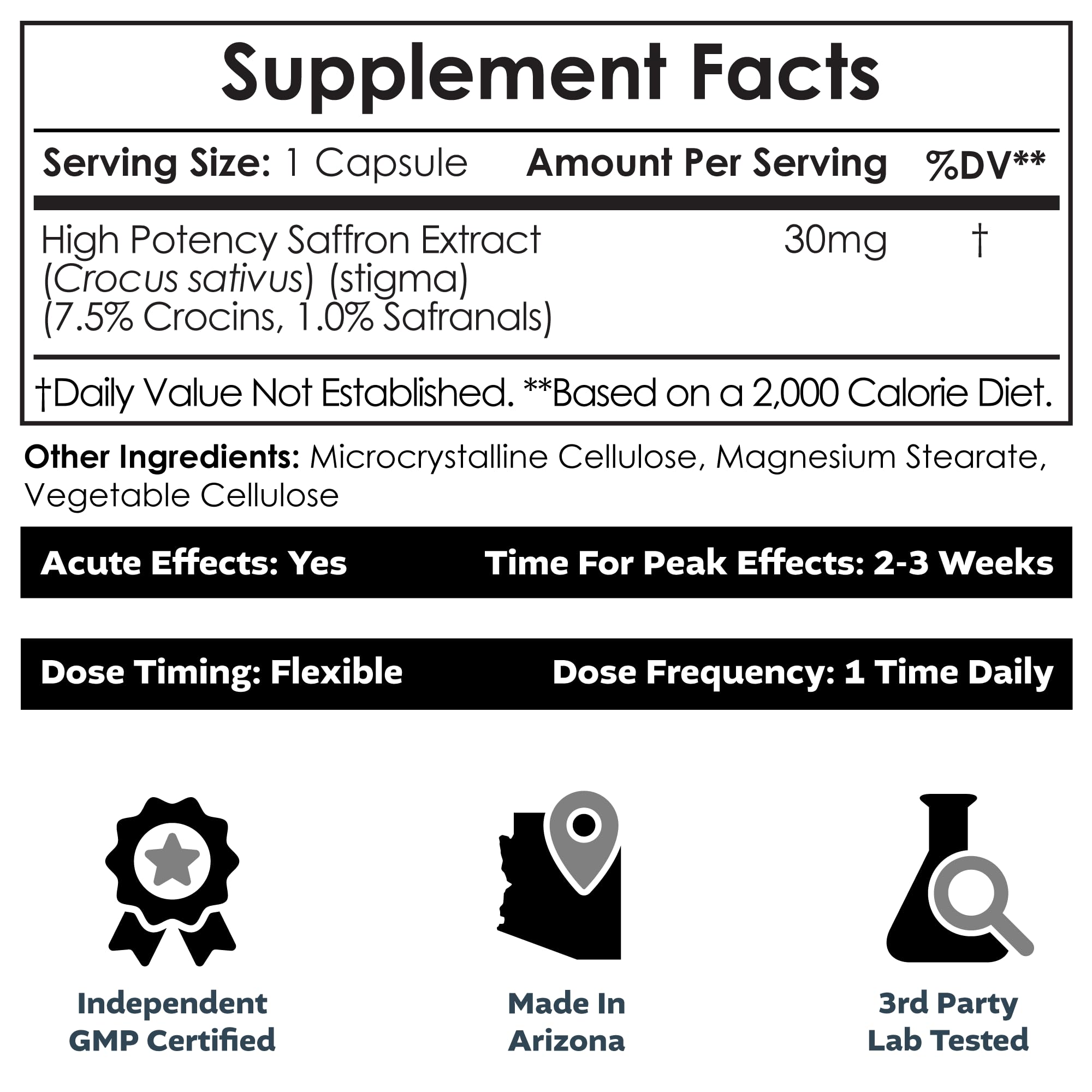 Foto 3 pulgar | Suplemento Nootropics Depot De Extracto De Azafrán 30 Mg 60 Cápsulas - Venta Internacional.