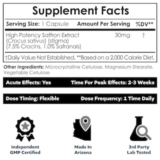 Foto 2 | Suplemento Nootropics Depot De Extracto De Azafrán 30 Mg 60 Cápsulas - Venta Internacional.