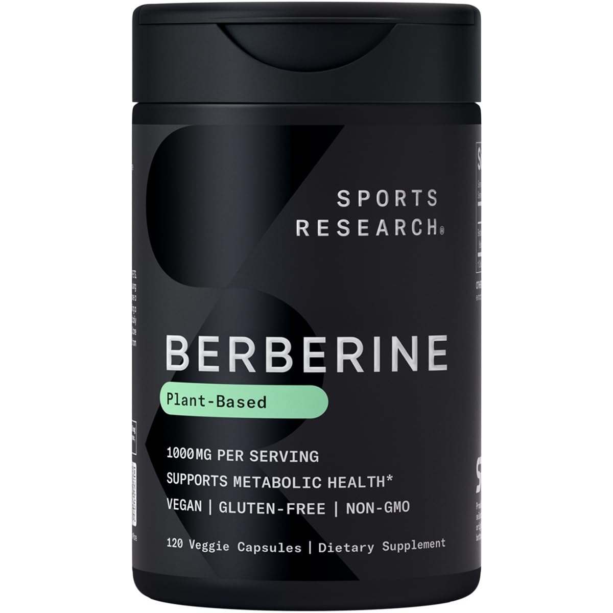 Suplemento Sports Research Berberine 1000 Mg 120 Cápsulas - Venta Internacional.