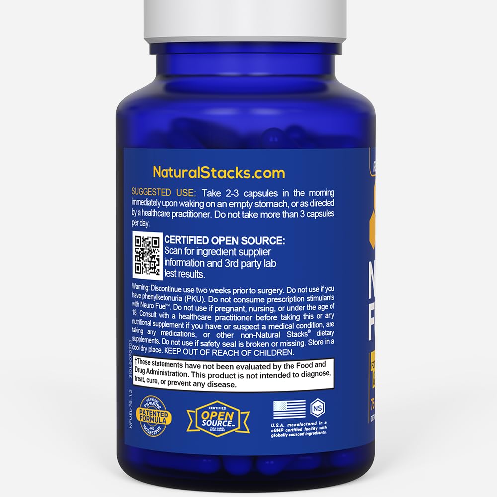 Foto 6 pulgar | Suplemento Natural Stacks Neurofuel Nootrópico Brain Support - Venta Internacional.