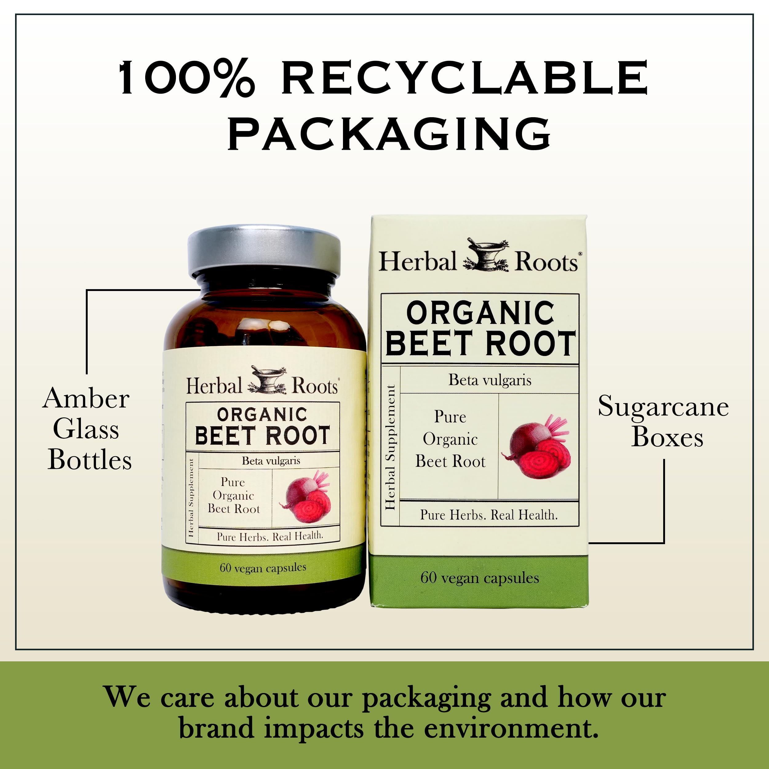 Foto 5 | Suplemento Herbal Roots En Polvo Orgánico De Raíz De Remolacha 60 Cápsulas - Venta Internacional.
