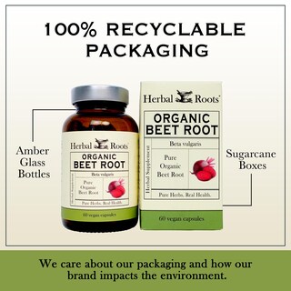 Foto 5 | Suplemento Herbal Roots En Polvo Orgánico De Raíz De Remolacha 60 Cápsulas - Venta Internacional.