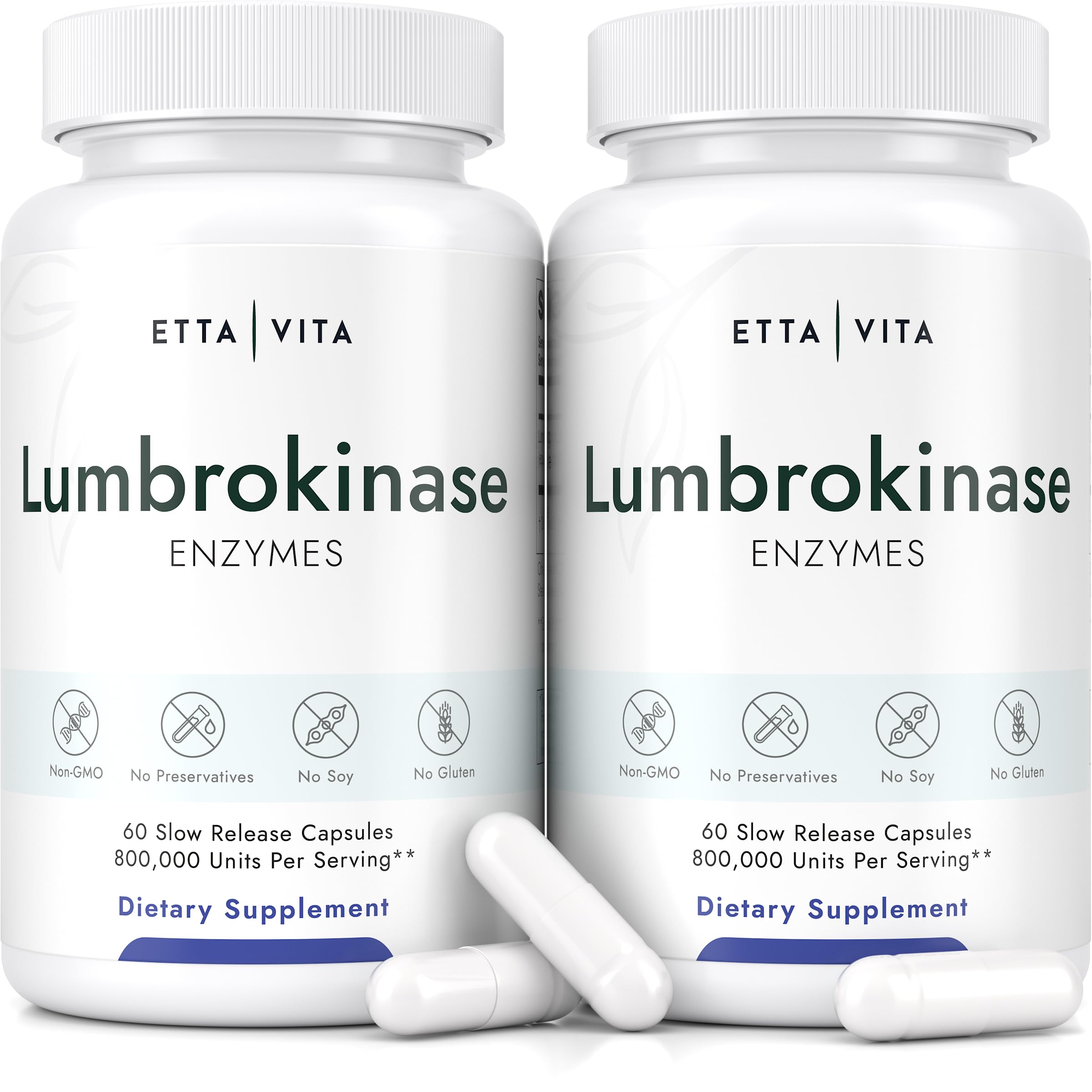 Foto 2 pulgar | Suplemento Etta Vita Lumbrokinase 40 Mg 120 Porciones - Venta Internacional.