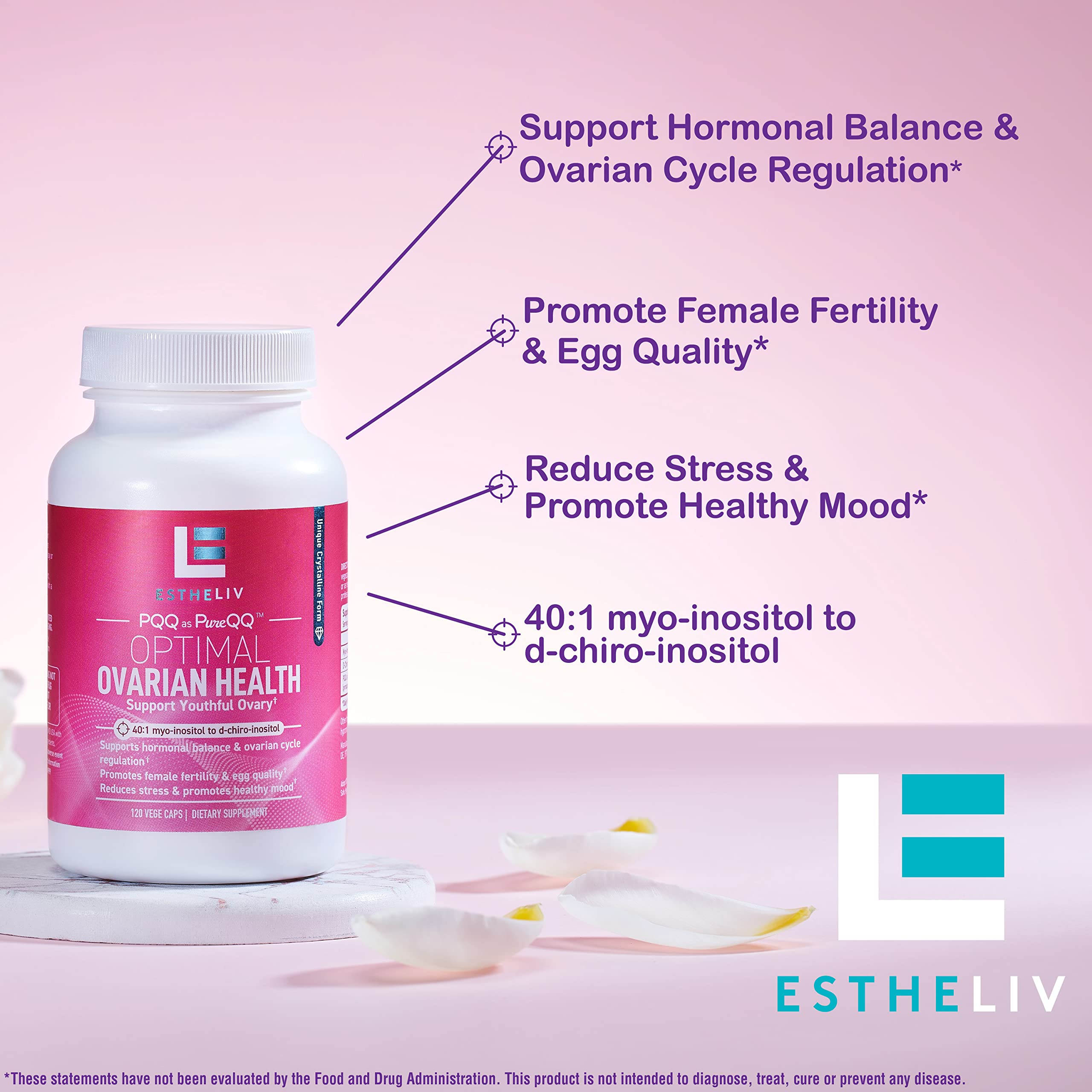 Foto 5 pulgar | Suplemento Estheliv Optimal Ovarian Health 120 Vegecaps - Venta Internacional.