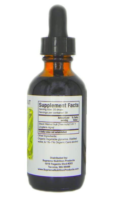 Foto 4 pulgar | Tintura De Nogal Negro De Supreme Nutrition, 59 Ml | 59 Porciones - Venta Internacional.