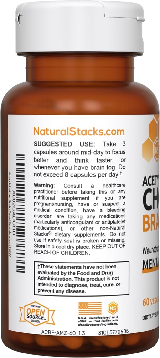 Foto 6 pulgar | Suplemento Natural Stacks Acetilcolina Brain Food 120 Cápsulas - Venta Internacional.