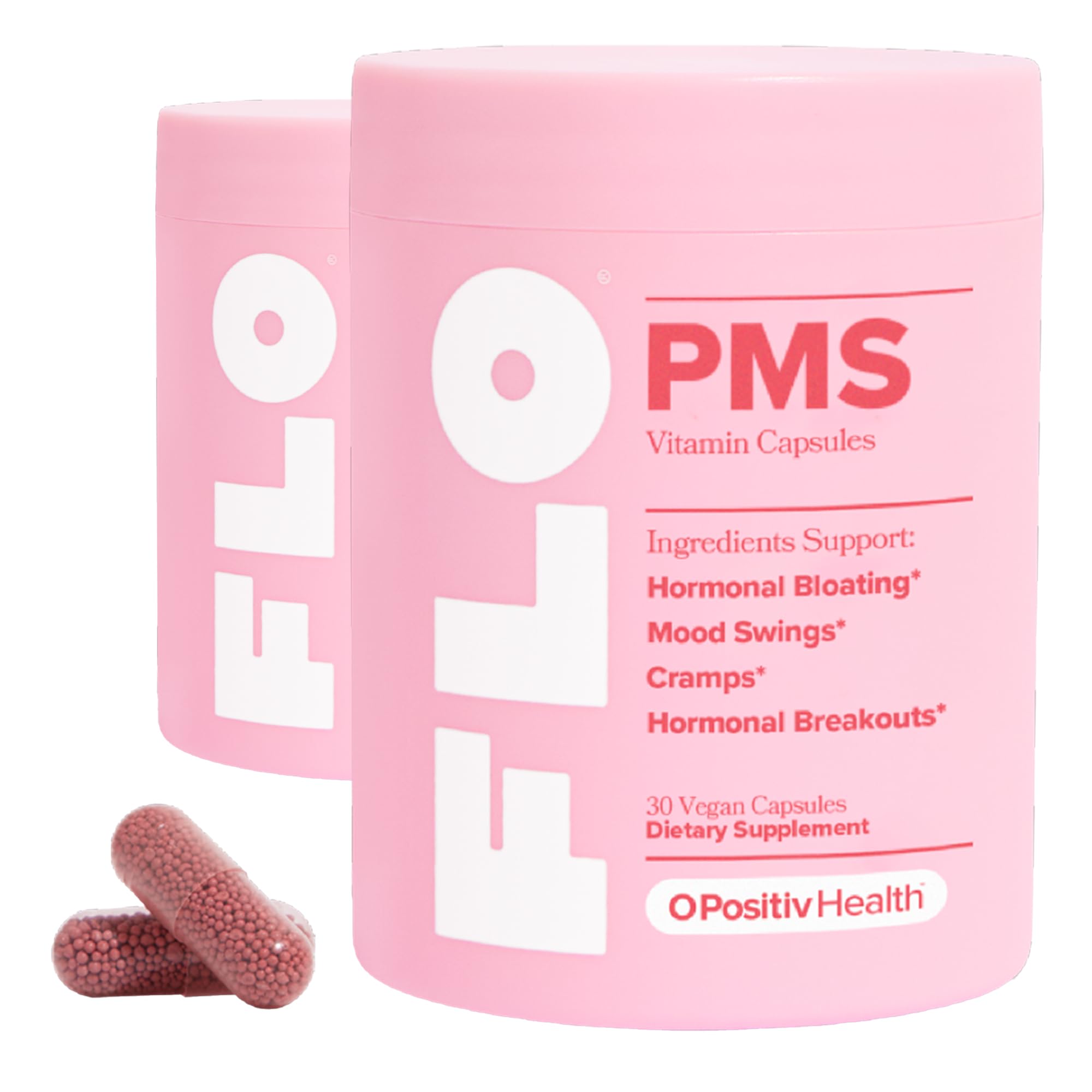 Suplemento De Vitaminas Positive Flo Pms Para Mujeres, 30 Porciones X2 - Venta Internacional.