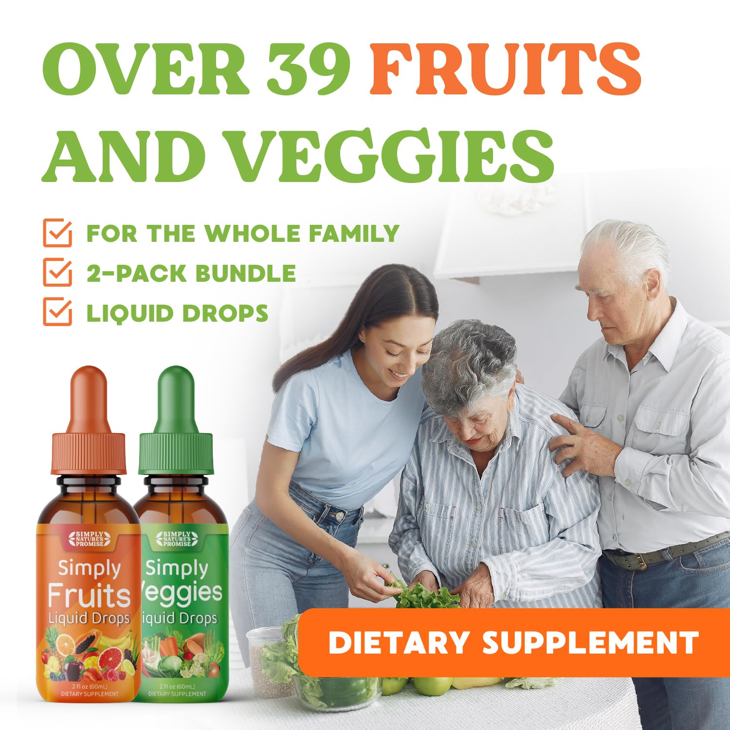 Foto 3 pulgar | Complementa Las Gotas De Frutas Y Verduras Simply Nature's Promise - Venta Internacional.