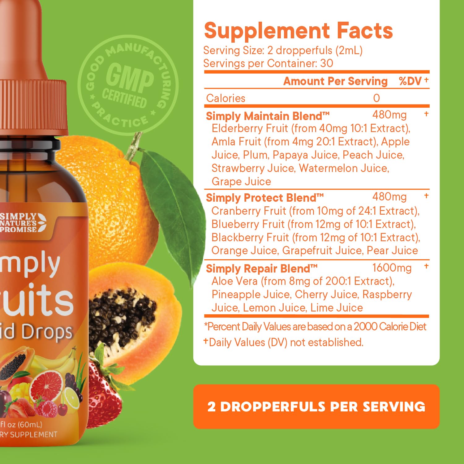 Foto 4 pulgar | Complementa Las Gotas De Frutas Y Verduras Simply Nature's Promise - Venta Internacional.