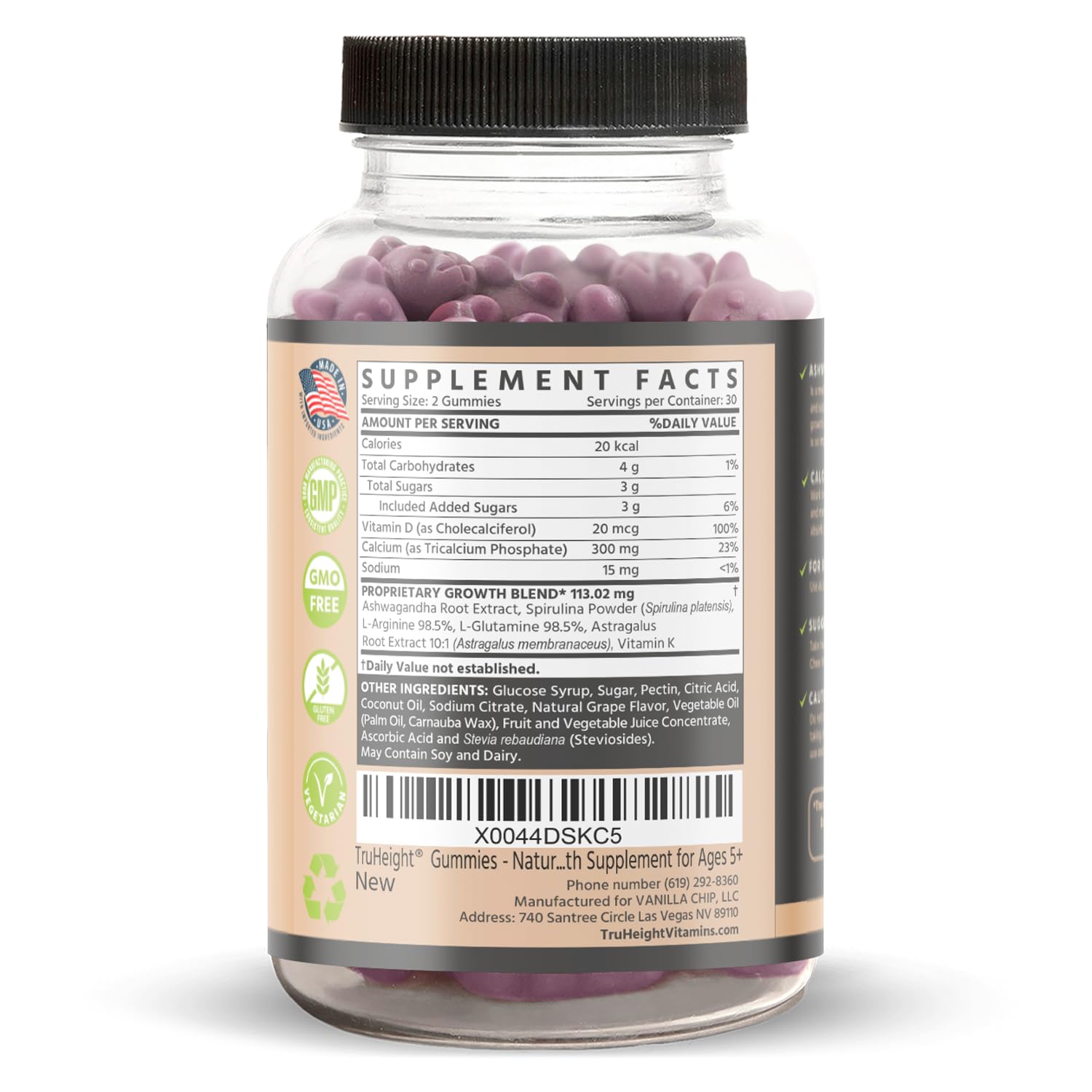 Foto 3 pulgar | Suplemento ProHeight Multivitamínico Grape Flavor de 60 Gomitas-Venta Internacional