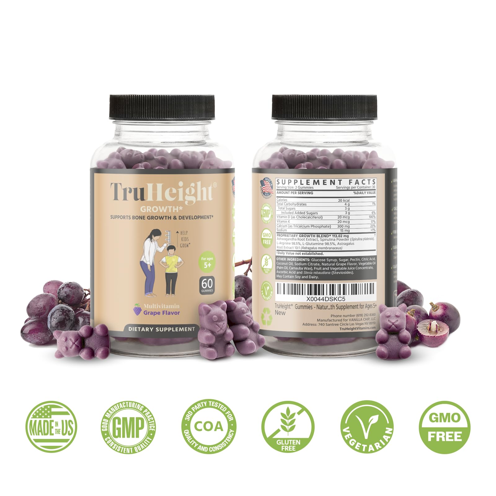 Foto 6 pulgar | Suplemento ProHeight Multivitamínico Grape Flavor de 60 Gomitas-Venta Internacional