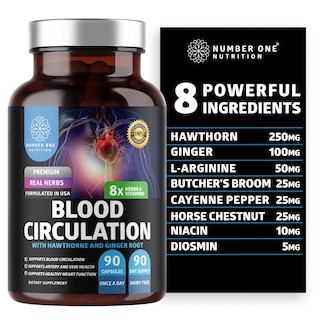 Foto 1 | Suplemento Para La Circulación Sanguínea Number One Nutrition 90 Cápsulas - Venta Internacional.