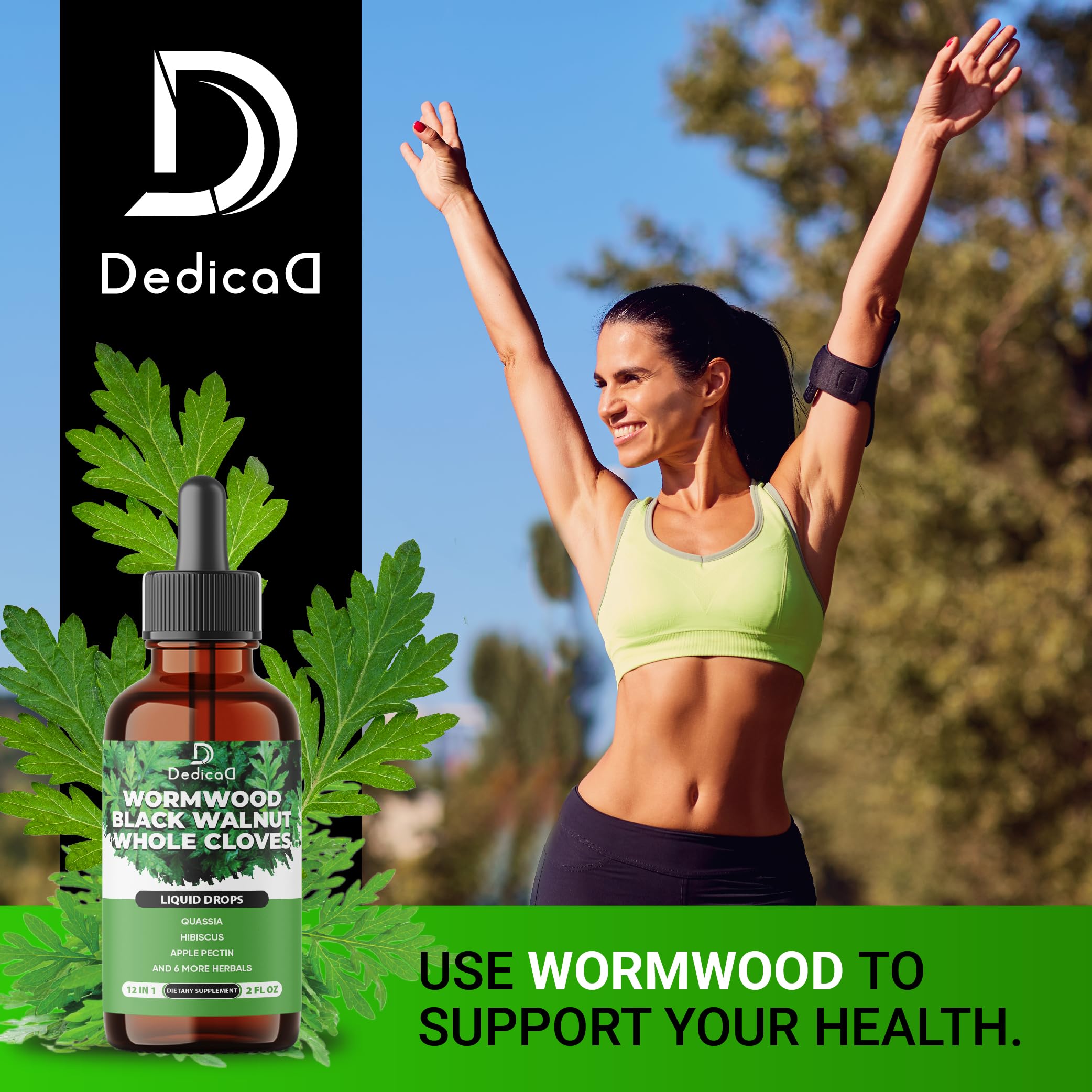Foto 6 pulgar | Suplemento Dedicad Wormwood Liquid Gots, 60 Ml, Suministro Para 60 Días - Venta Internacional.