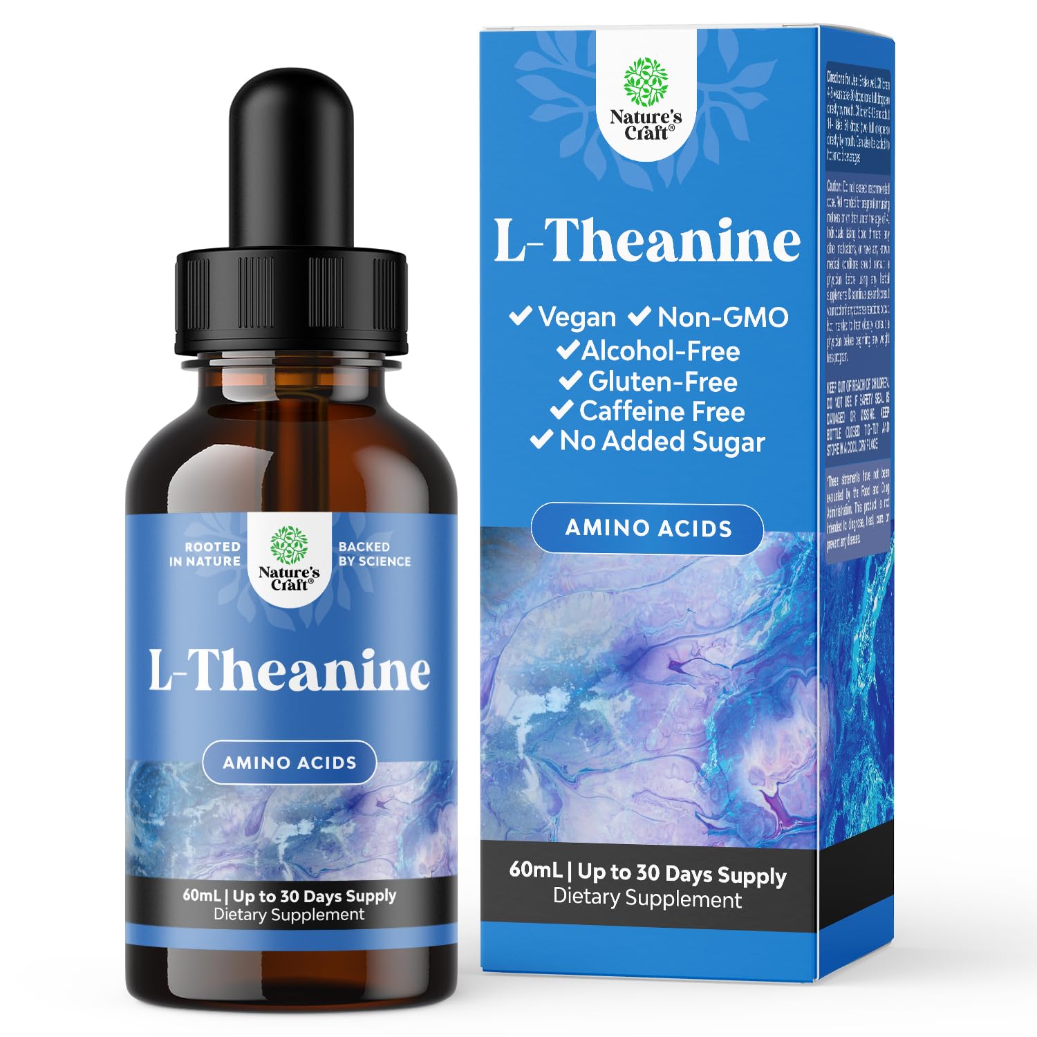 Suplemento Líquido De L-teanina Natures Craft, 60 Ml, 200 Mg - Venta Internacional.
