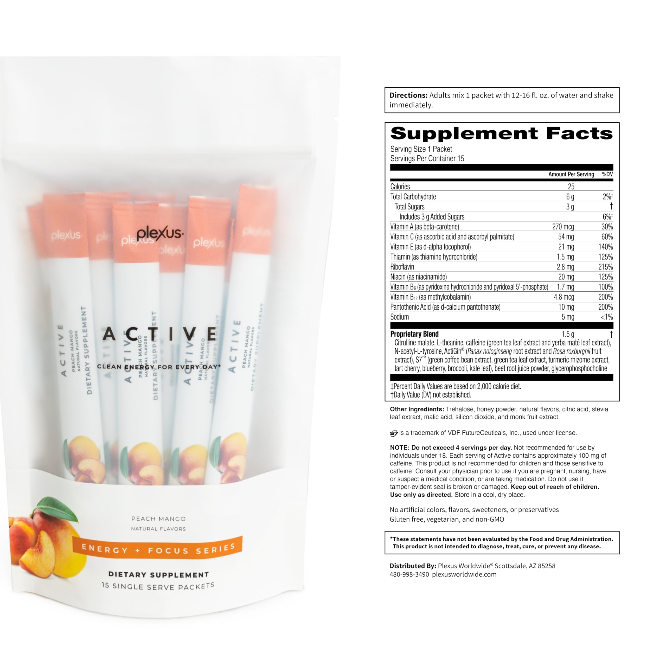 Foto 7 | Suplemento Plexus Active Con Sabor A Melocotón Y Mango - Venta Internacional.