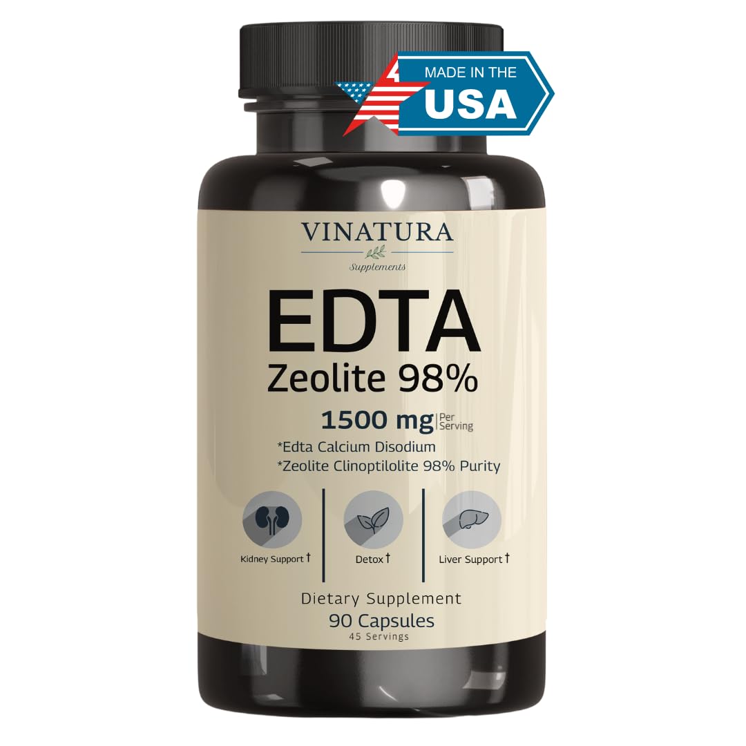 Suplemento Vinatura, Cápsulas De Edta, 1500 Mg, Soporte Hepático, 90 Unidades - Venta Internacional.