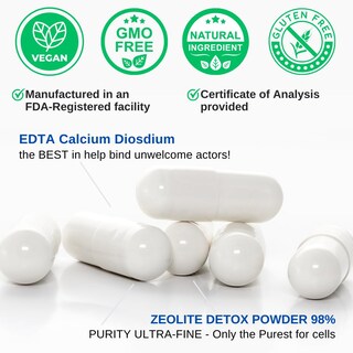 Foto 2 | Suplemento Vinatura, Cápsulas De Edta, 1500 Mg, Soporte Hepático, 90 Unidades - Venta Internacional.