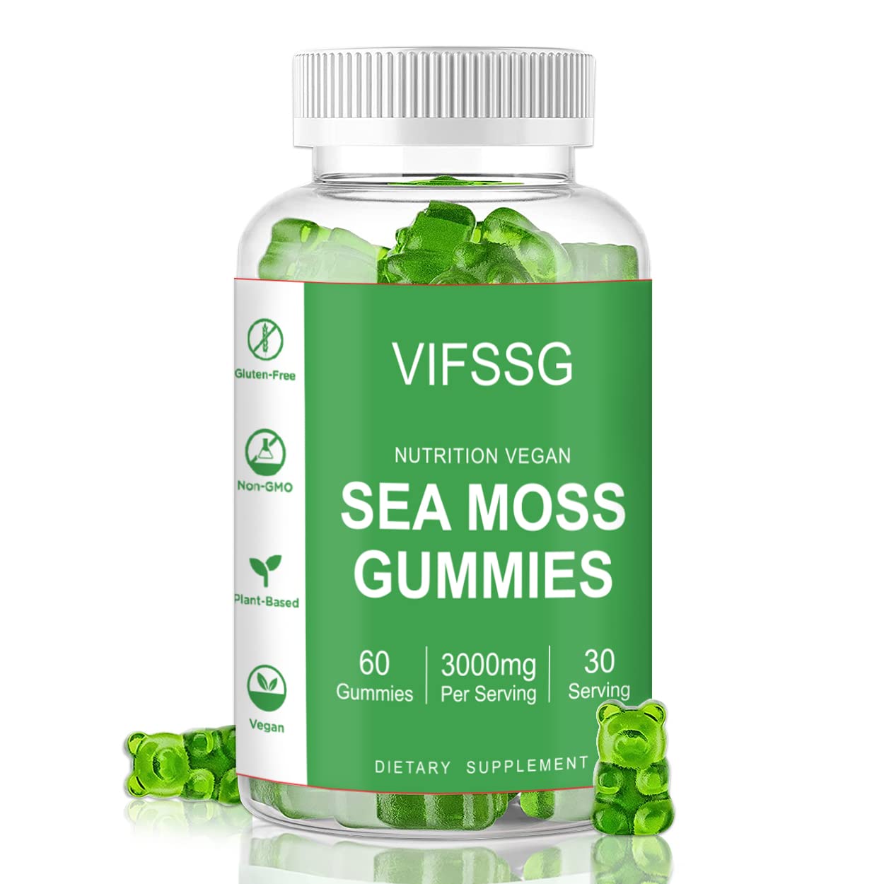 Foto 2 pulgar | Gomitas De Musgo Marino Vifssg 3000 Mg Con Fucus Y Raíz De Bardana - Venta Internacional.