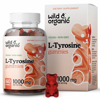 Foto 1 | Suplemento: Gomitas De L-tirosina, 1000 Mg, 60 Masticables, De La Marca Wild & Organic - Venta Internacional.