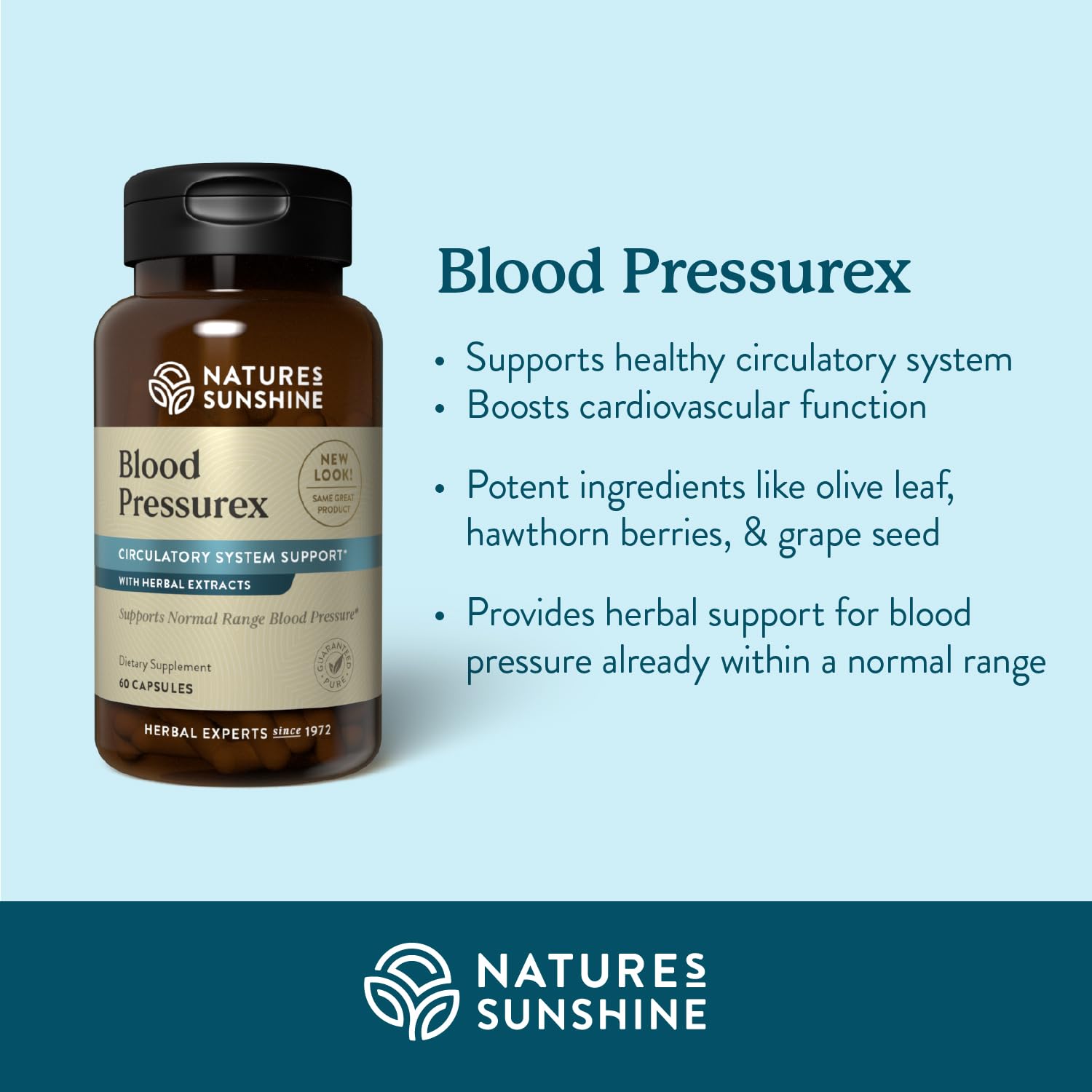 Foto 3 pulgar | Suplemento Nature's Sunshine Blood Pressurex 60 Cápsulas - Venta Internacional.