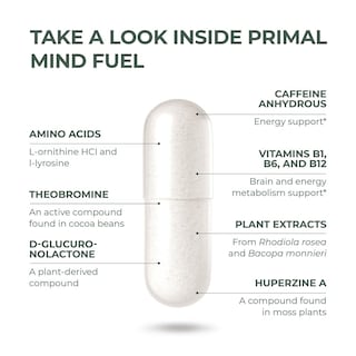 Foto 4 | Suplemento Primal Mind Fuel Brain Booster, 30 Cápsulas, Paquete De 2 - Venta Internacional.