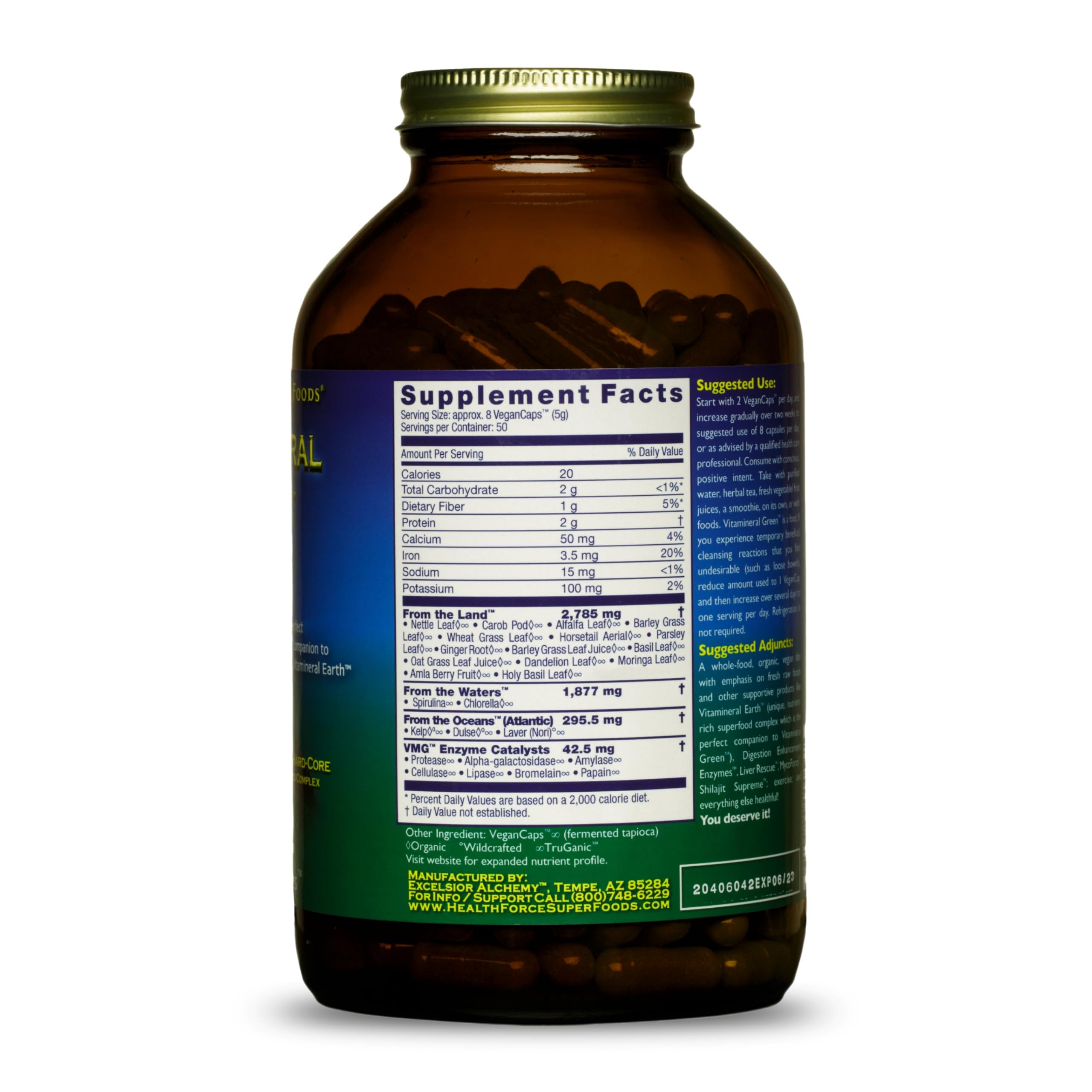 Foto 3 pulgar | Suplemento Healthforce Superfoods Vitamineral Green 400 Cápsulas - Venta Internacional.