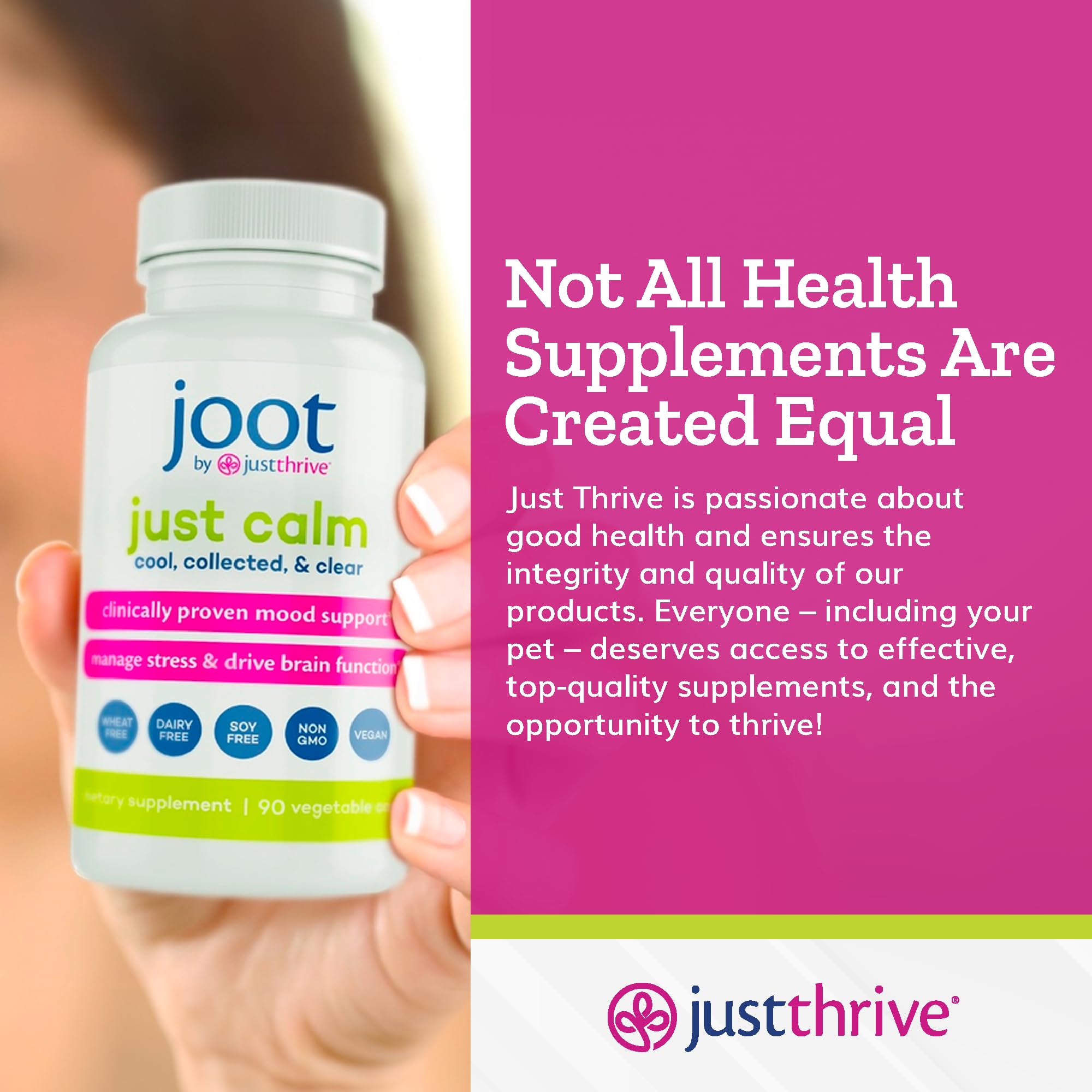 Foto 8 pulgar | Suplemento Just Thrive Just Calm Cortisol Manager 90 Cápsulas - Venta Internacional.