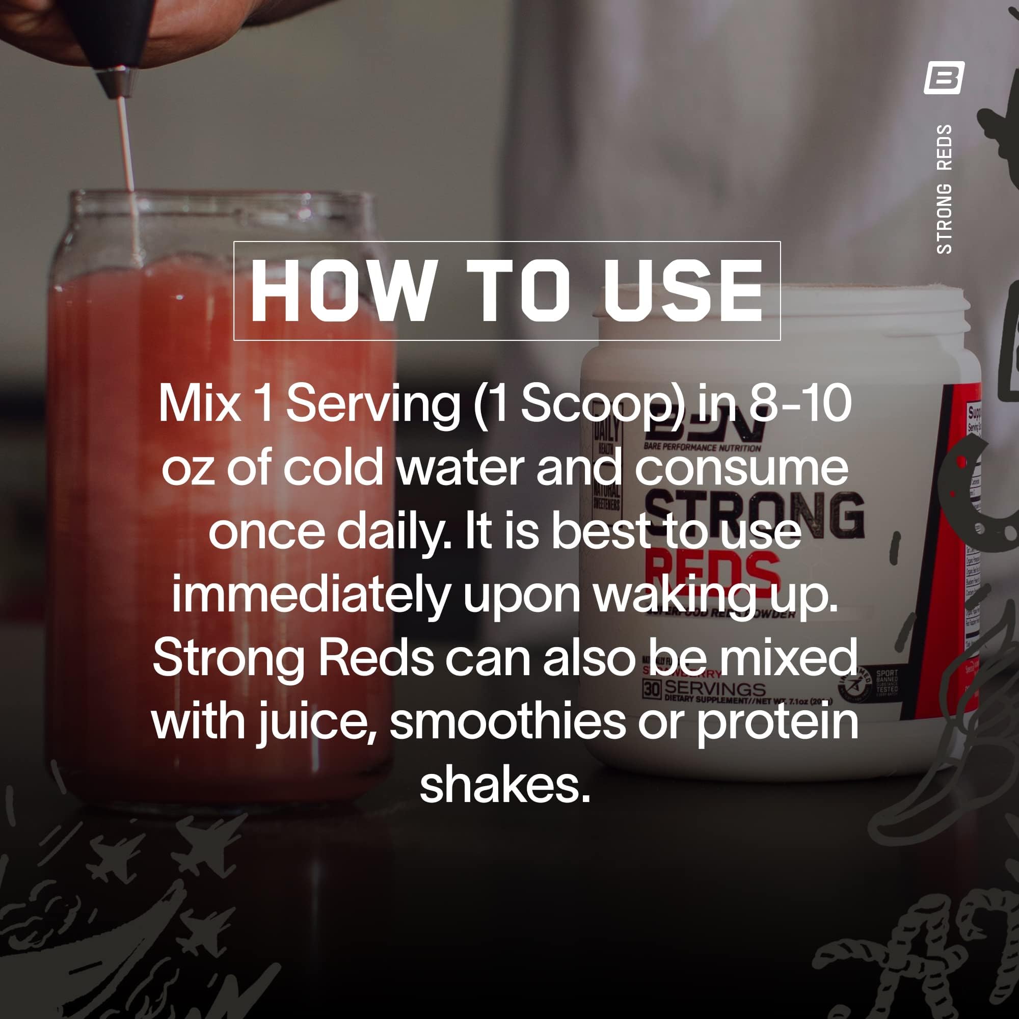 Foto 4 | Superalimento En Polvo Bare Performance Nutrition Bpn Strong Reds - Venta Internacional.