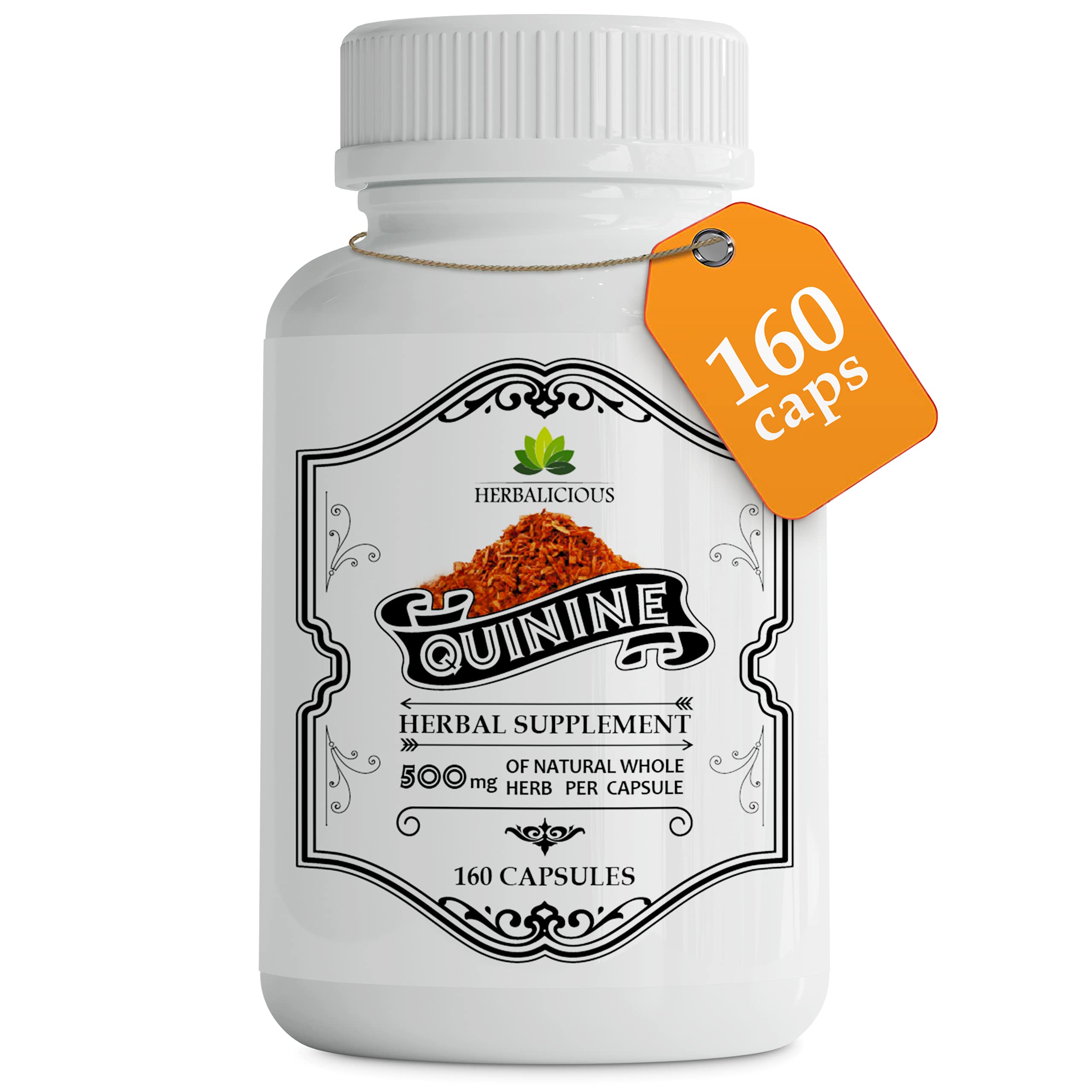 Foto 2 pulgar | Suplemento Herbalicious, Cápsulas De Quinina, 500 Mg, 160 Tabletas - Venta Internacional.