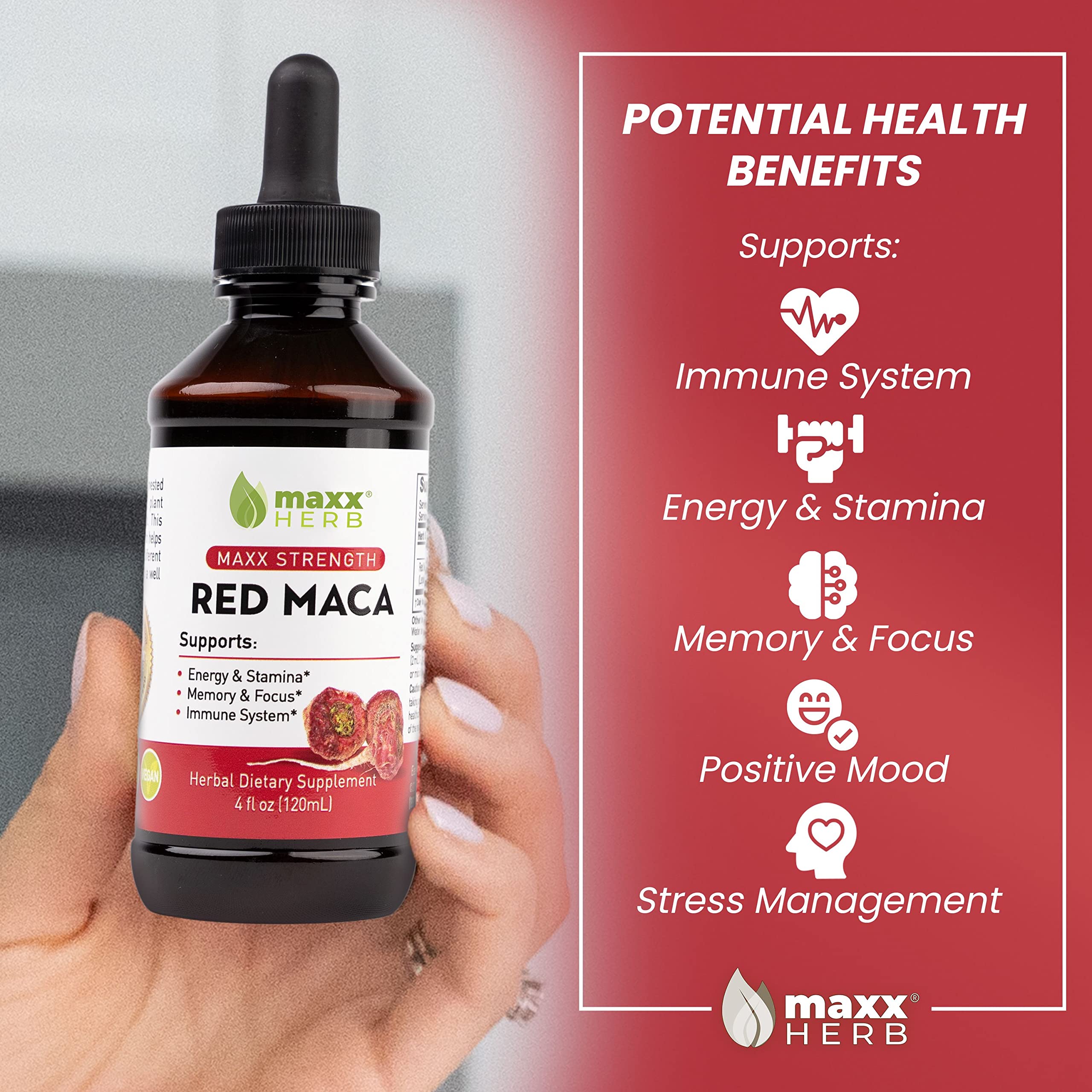 Foto 4 pulgar | Suplemento Maxx Herb, Extracto De Raíz De Maca Roja, 120 Ml, 60 Porciones - Venta Internacional.