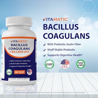 Foto 3 | Suplemento Probiótico Vitamatic Bacillus Coagulans 60 Cápsulas - Venta Internacional.