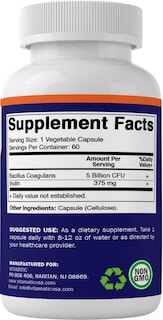 Foto 5 | Suplemento Probiótico Vitamatic Bacillus Coagulans 60 Cápsulas - Venta Internacional.