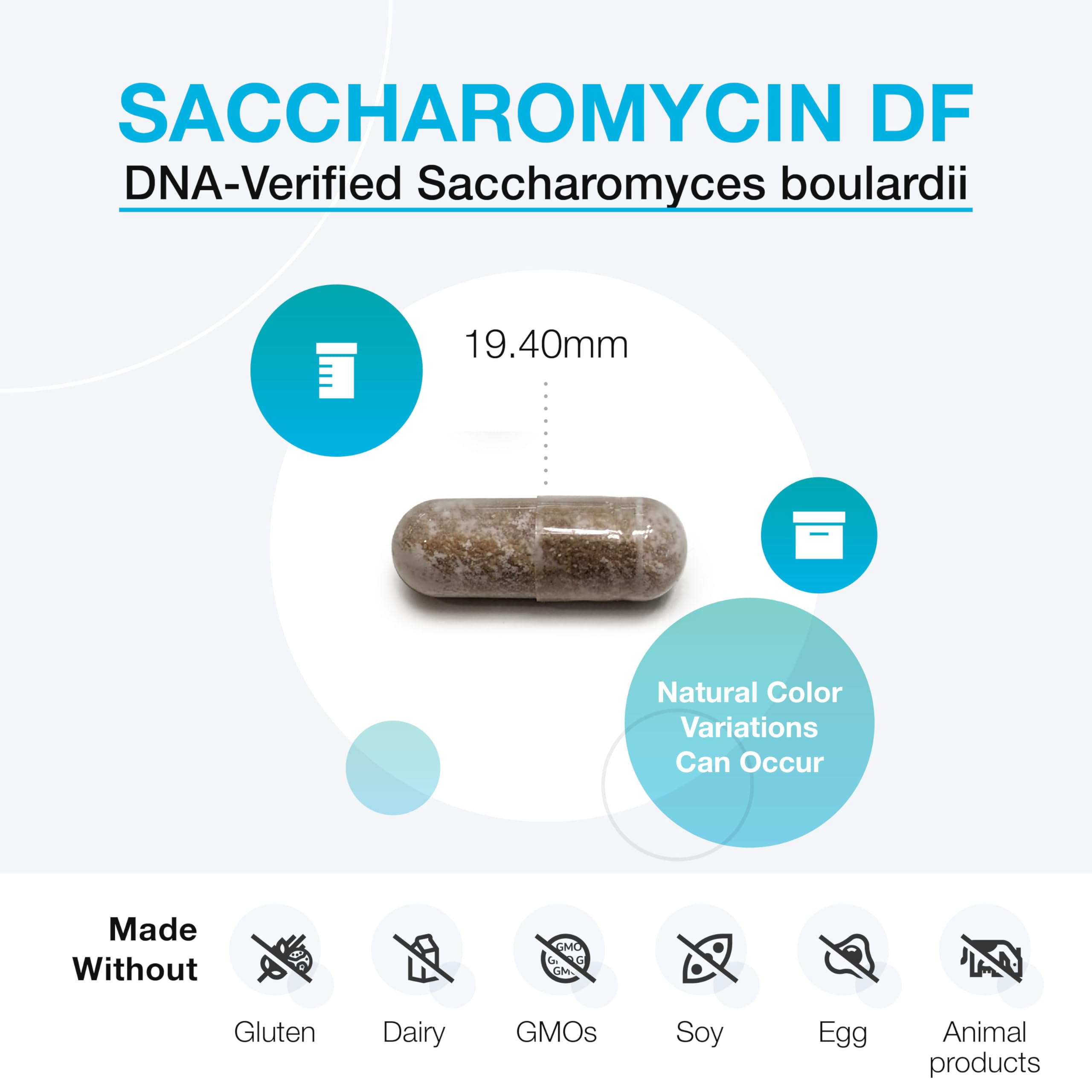 Foto 2 | Probiótico Xymogen Saccharomycin Df 60 Cápsulas - Venta Internacional.