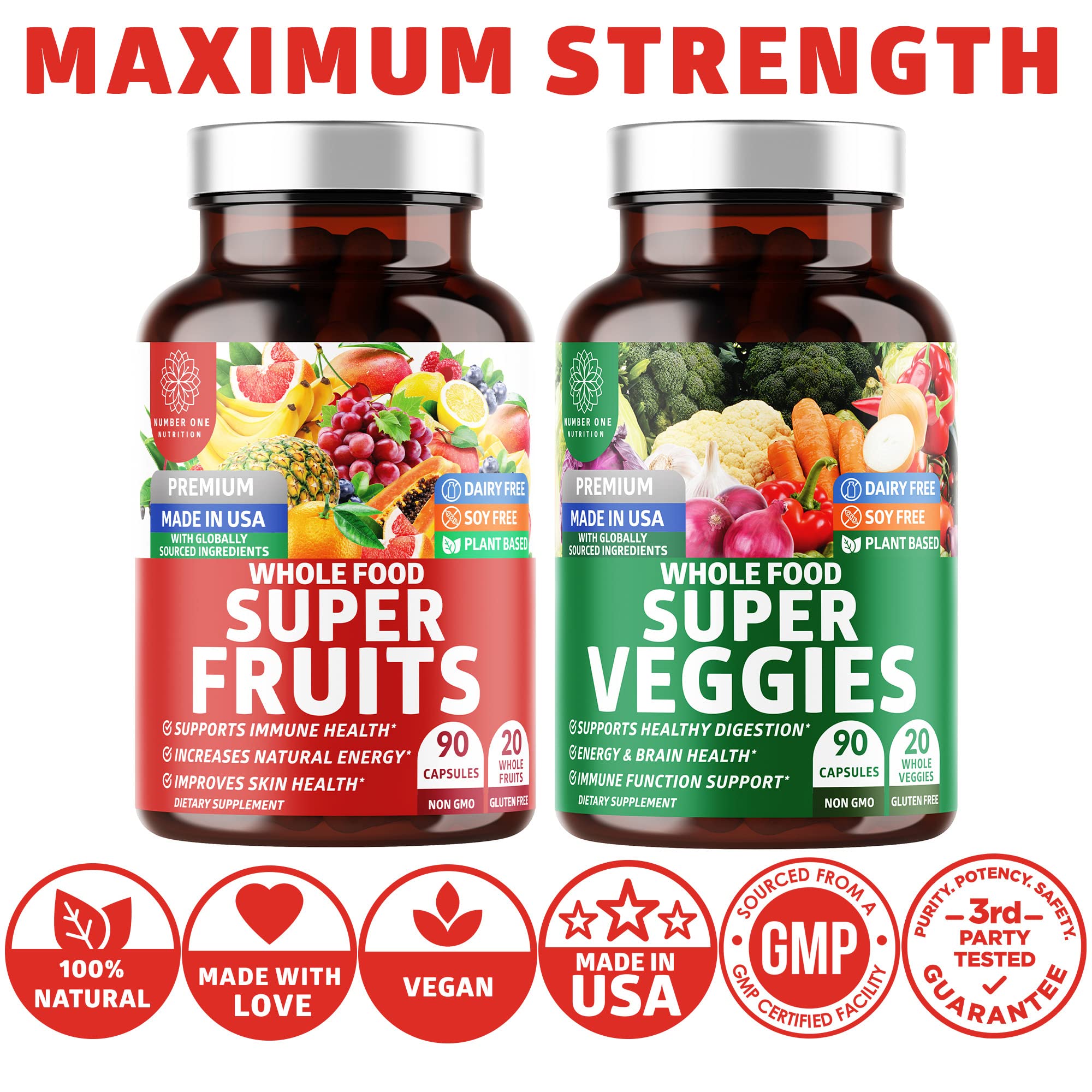 Foto 6 pulgar | Suplemento Number One Nutrition N1n Super Frutas Y Verduras - Venta Internacional.