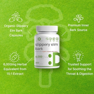 Foto 4 | Oferta De Suplementos Suplemento Slippery Elm En Cápsulas De 6000 Mg - Venta Internacional.