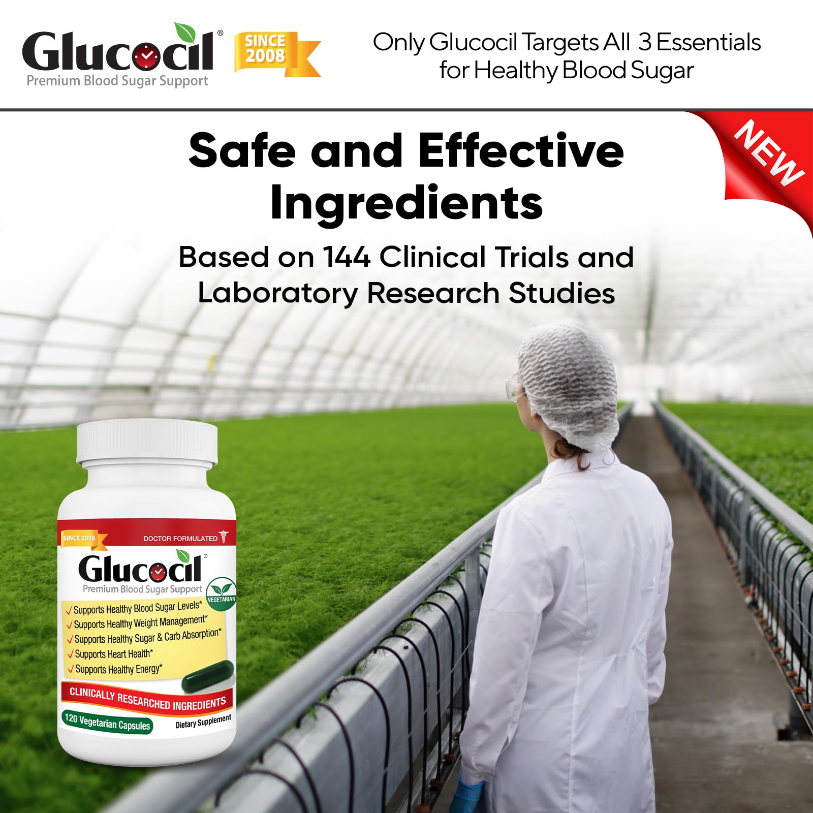 Foto 7 pulgar | Suplemento Glucocil, Cápsulas Vegetarianas, Apoyo Al Azúcar En Sangre - Venta Internacional.